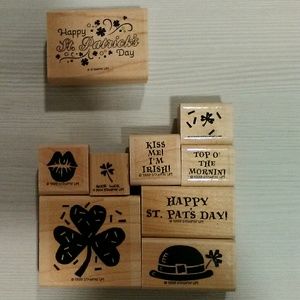 2 St Patrick's Day Stampin Up Rubber Stamp Sets